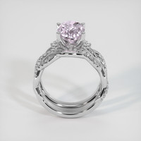 3.05 Ct. Pinkish Purple Sapphire Ring, 18K White Gold 3