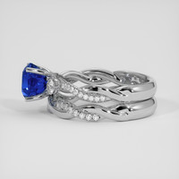 2.22 Ct. Blue Sapphire Ring, 18K White Gold 4
