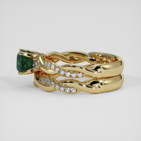 1.23 Ct. Green Sapphire Ring, 14K Yellow Gold 4