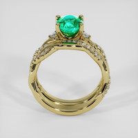 1.27 Ct. Emerald Ring, 18K Yellow Gold 3