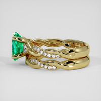 1.27 Ct. Emerald Ring, 18K Yellow Gold 4