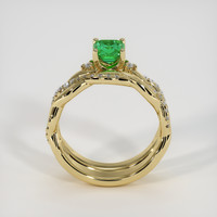 0.56 Ct. Emerald Ring, 18K Yellow Gold 3