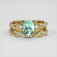 1.36 Ct. Emerald Ring, 18K Yellow Gold 1