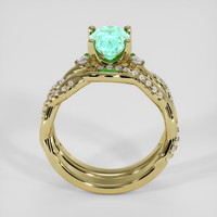 1.36 Ct. Emerald Ring, 18K Yellow Gold 3