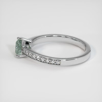 0.65 Ct. Green Sapphire Ring, Platinum 950 4