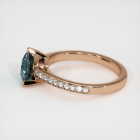 1.34 Ct. Sapphire Ring, 14K Rose Gold 4