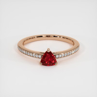 0.67 Ct. Ruby Ring, 18K Rose Gold 1