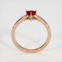 0.67 Ct. Ruby Ring, 18K Rose Gold 3