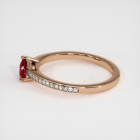 0.67 Ct. Ruby Ring, 18K Rose Gold 4