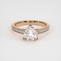 2.05 Ct. Peach Sapphire Ring, 18K Rose Gold 1