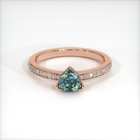 0.70 Ct. Sapphire Ring, 18K Rose Gold 1