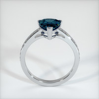 1.69 Ct. Greenish Blue Sapphire Ring, 10K White Gold 3