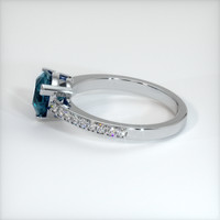 1.69 Ct. Greenish Blue Sapphire Ring, 10K White Gold 4