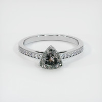 1.42 Ct. Greenish Brown Sapphire Ring, 10K White Gold 1