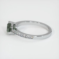 1.42 Ct. Greenish Brown Sapphire Ring, 10K White Gold 4