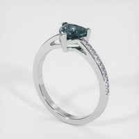 1.24 Ct. Sapphire Ring, 14K White Gold 2