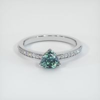 0.70 Ct. Sapphire Ring, 14K White Gold 1