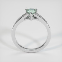 0.65 Ct. Green Sapphire Ring, 14K White Gold 3