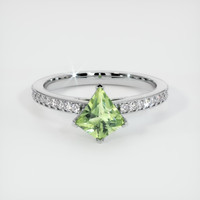 0.86 Ct. Sapphire Ring, 18K White Gold 1