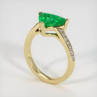 2.32 Ct. Emerald Ring, 18K Yellow Gold 2