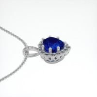 1.18 Ct. Blue Sapphire Pendant, 18K White Gold 3