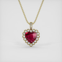 1.88 Ct. Ruby Pendant, 10K Yellow Gold 1