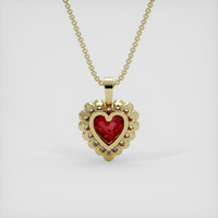 1.88 Ct. Ruby Pendant, 10K Yellow Gold 4