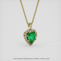 2.48 Ct. Emerald Pendant, 18K Yellow Gold 2