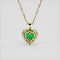2.48 Ct. Emerald Pendant, 18K Yellow Gold 4