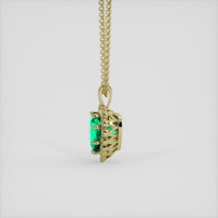 2.75 Ct. Emerald Pendant, 18K Yellow Gold 3