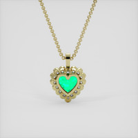 2.75 Ct. Emerald Pendant, 18K Yellow Gold 4