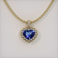 0.80 Ct. Sapphire Pendant, 18K Yellow Gold 1