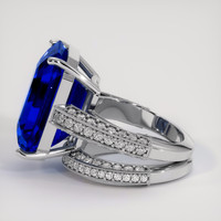 22.39 Ct. Blue Sapphire Ring, 18K White Gold 4