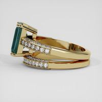 3.77 Ct. Bluish Green Sapphire Ring, 14K Yellow Gold 4