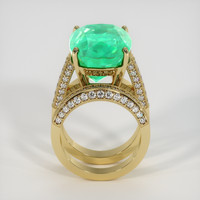 12.93 Ct. Emerald Ring, 18K Yellow Gold 3