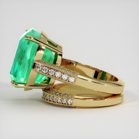12.93 Ct. Emerald Ring, 18K Yellow Gold 4