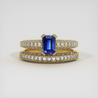 0.55 Ct. Sapphire Ring, 18K Yellow Gold 1