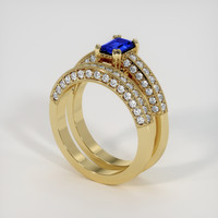 0.55 Ct. Sapphire Ring, 18K Yellow Gold 2