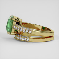 4.07 Ct. Bluish Green Sapphire Ring, 18K Yellow Gold 4