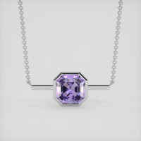 7.82 Ct. Purple Amethyst Necklace, Silver 1