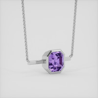 7.82 Ct. Purple Amethyst Necklace, Silver 2