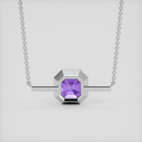 7.82 Ct. Purple Amethyst Necklace, Silver 4
