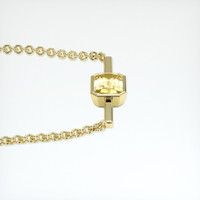 3.17 Ct. Orangish Yellow Sapphire Necklace, 18K Yellow Gold 3