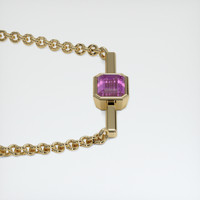 2.06 Ct. Purple Sapphire Necklace, 18K Yellow Gold 3