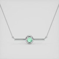1.18 Ct. Emerald Necklace, Platinum 950 4