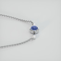 2.59 Ct. Sapphire Necklace, 18K White Gold 3