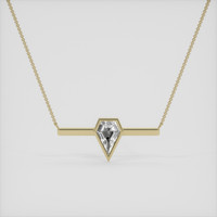 1.21 Ct. Peach Sapphire Necklace, 10K Yellow Gold 1