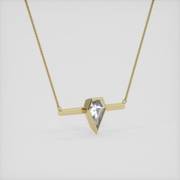 1.21 Ct. Peach Sapphire Necklace, 10K Yellow Gold 2