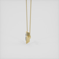 1.21 Ct. Peach Sapphire Necklace, 10K Yellow Gold 3