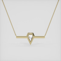 1.21 Ct. Peach Sapphire Necklace, 10K Yellow Gold 4